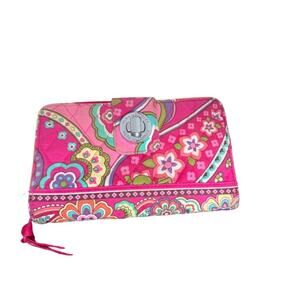 Vera Bradley Turn Lock Wallet Pink and Purple